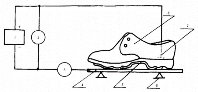 防静电鞋、导电鞋电阻值测量电路